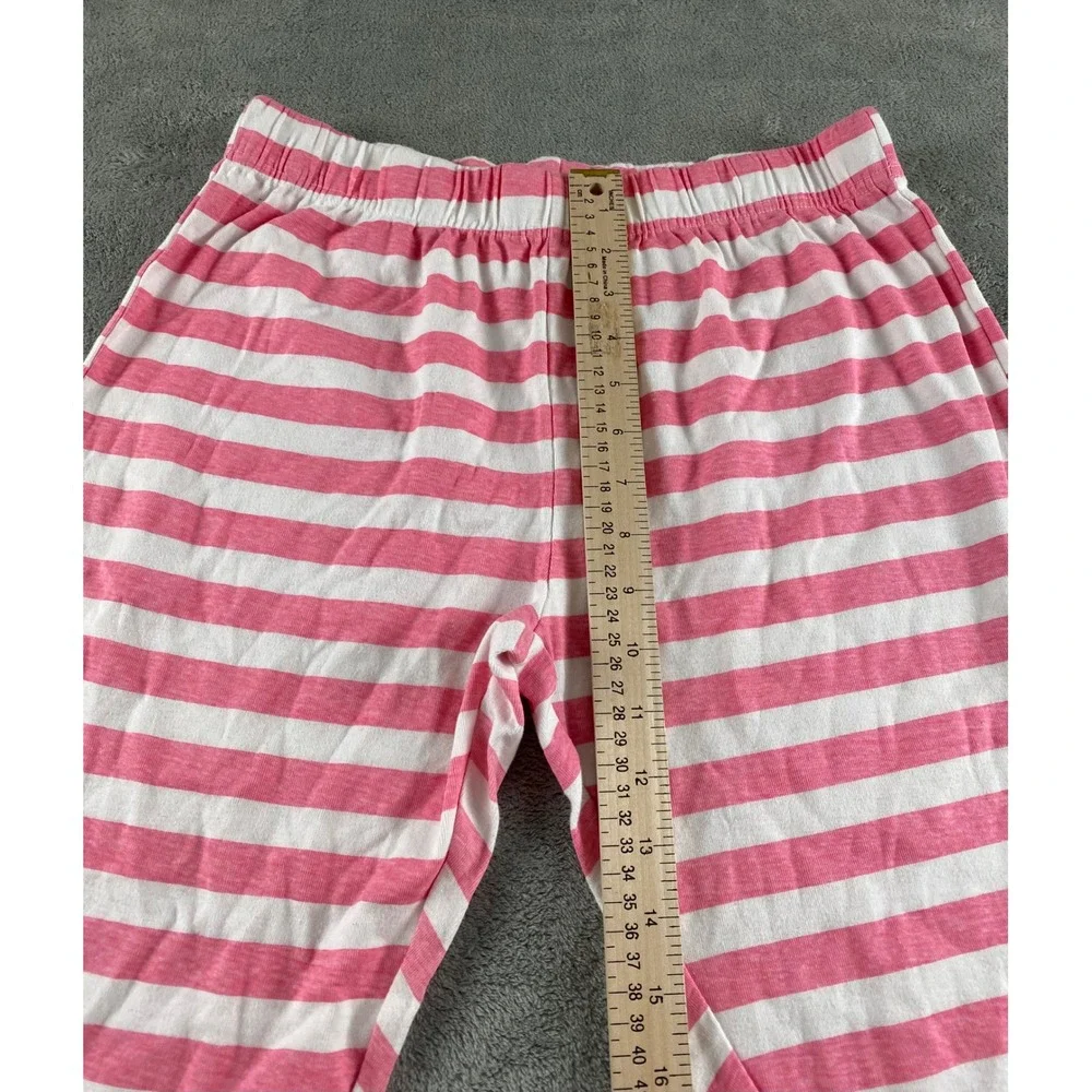 Care Bears Kids‎ Pajama Pants Pink White Striped Cotton Lounge Bottoms Large L/G